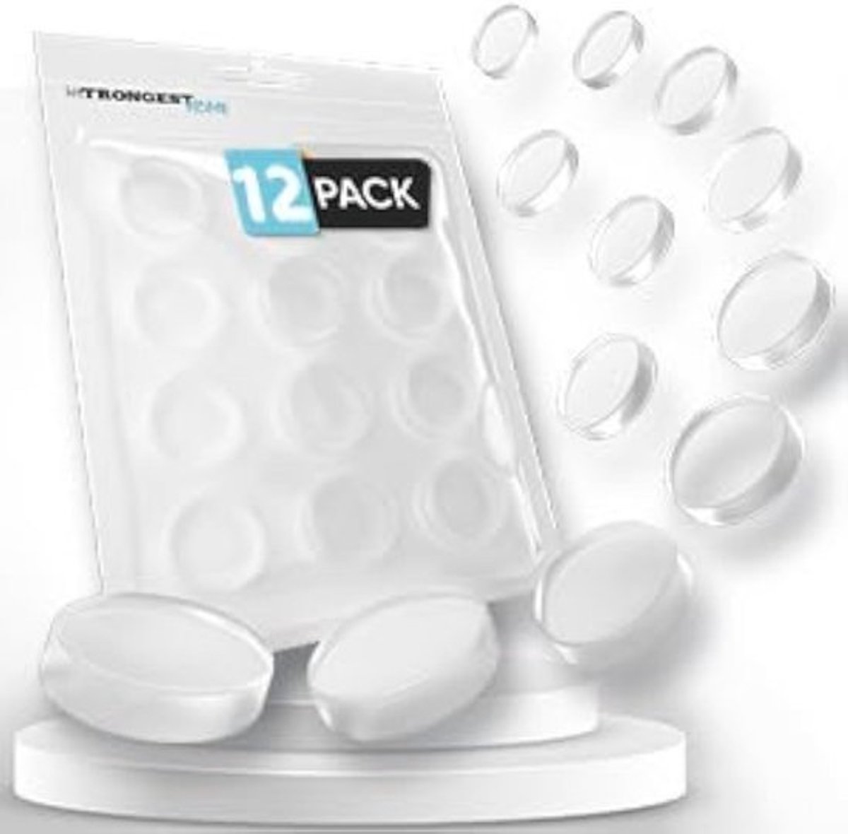 Wanddeurklink Stopper Set - 12 Stuks Rubberen Deurgreep Wandbeschermer