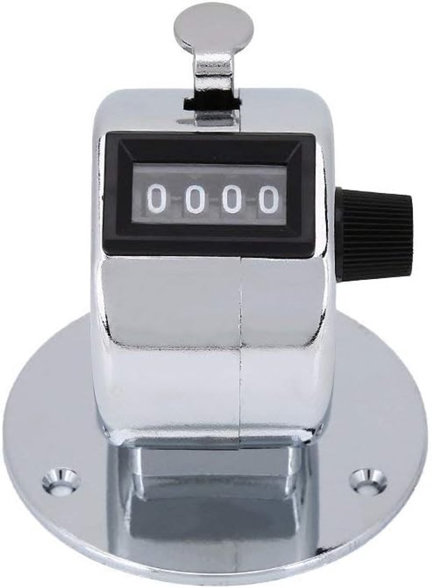 Handmatige Telmachine Mini 4 Digit voor Sporten, Spellen en Activiteiten - Handheld Telling, Pedometer en Referee Accessoire