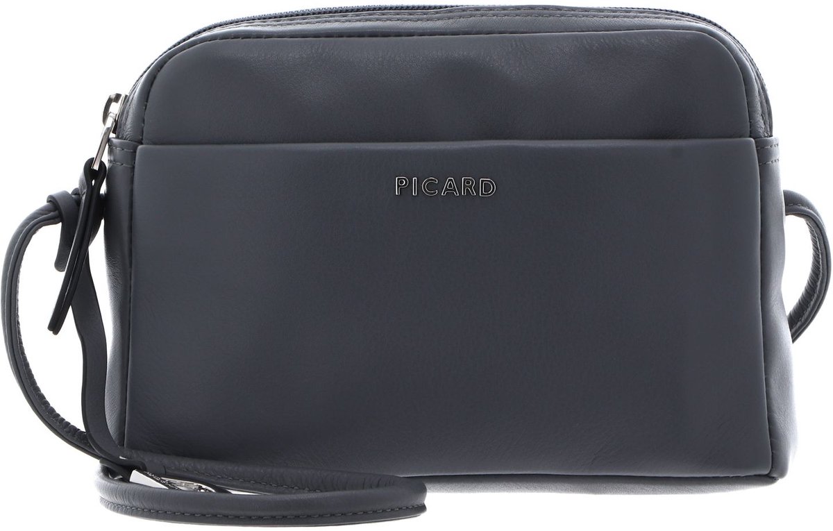 PICARD Leren schoudertas handtas Really Hand Bag Granite grijs
