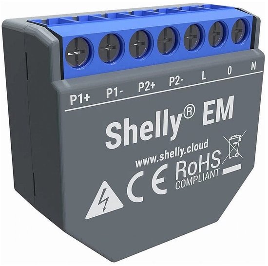 EM - Relais - WLAN Stromz�hler - Ohne Klemmen - Messfunktion bis 2x 120A van Shelly — afbeelding 2