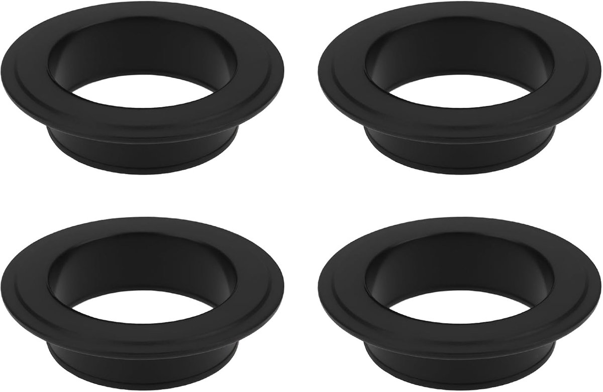 4 STKS Fiets Trapas Bescherming Cap Plastic Zwart voor Fiets As Stof Preventie