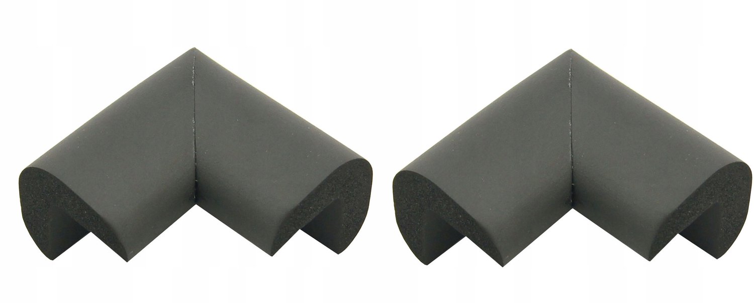 Zwarte Hoekbeschermers van Schuim (2 stuks) - 55x35x12 mm