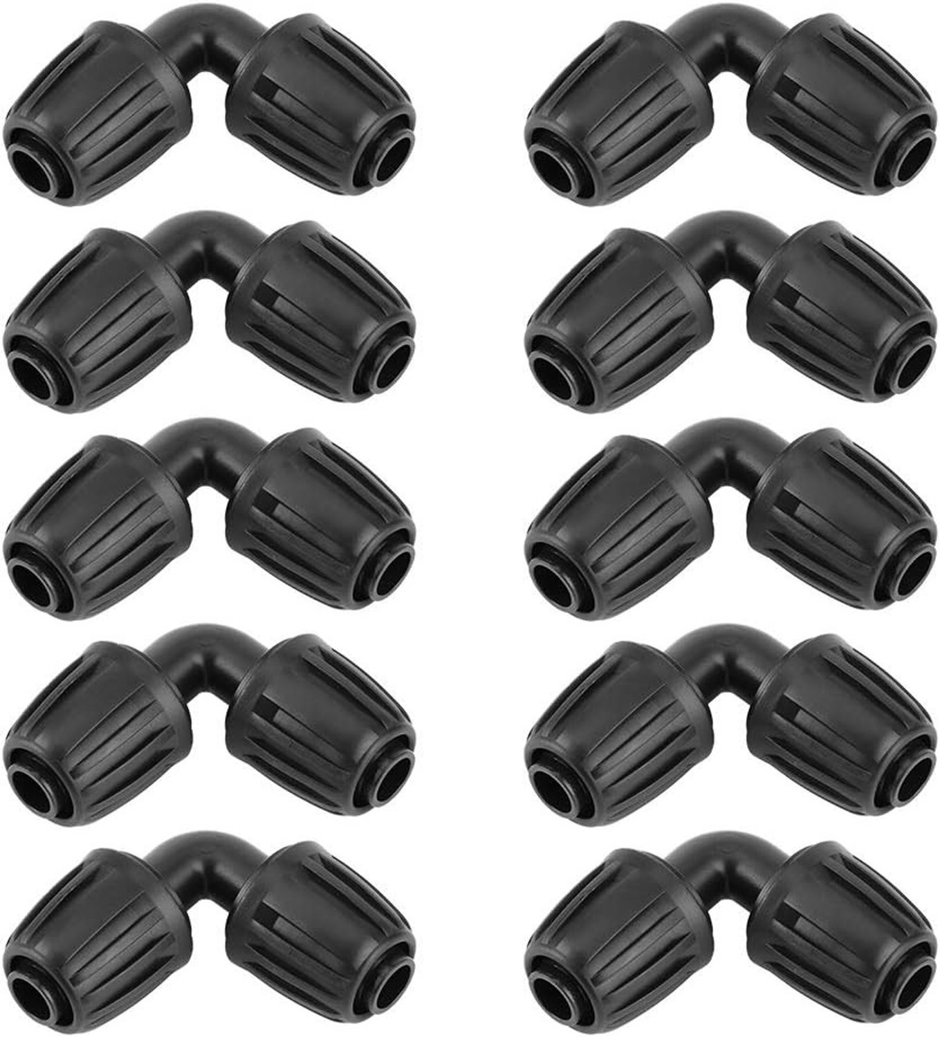 10 Stuks Irrigatie Elleboog Connectoren, 0.8" Drip Irrigatie Fittingen, Tuinaccessoires voor Efficiënte Waterverdeling
