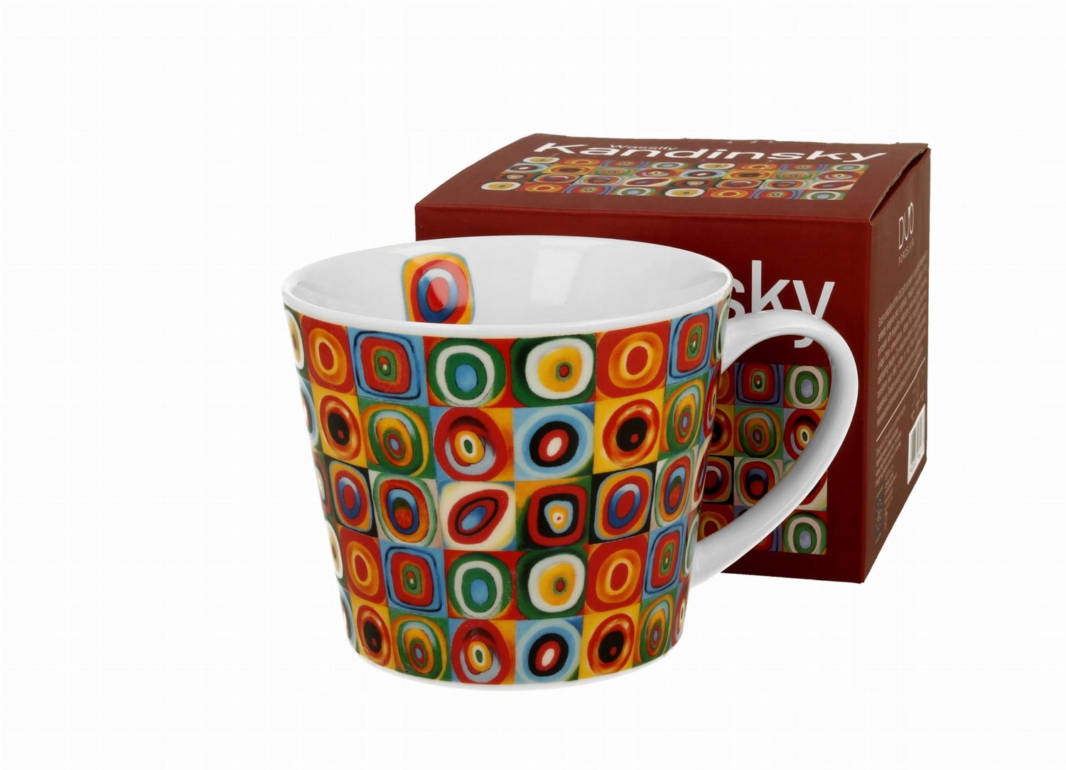 Duo Porseleinen Mok Squares with Circles - Art Gallery Collectie