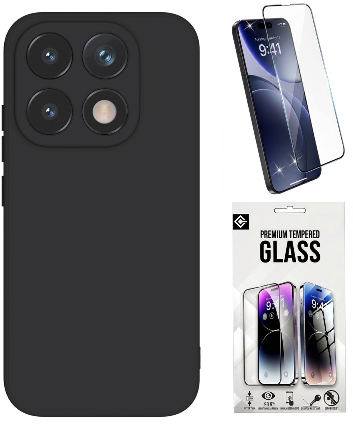 Casemania Hoesje Geschikt voor Xiaomi Redmi 17 5G/4G - Zwart - Siliconen Back Cover