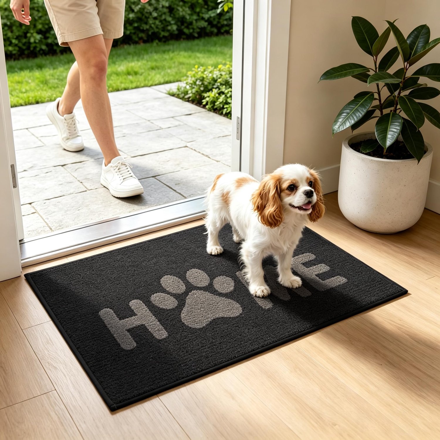 Famanu - Moddermat Grijs - Houdt je huis schoon bij nat weer - Antislip en sterk absorberend - 1 stuk