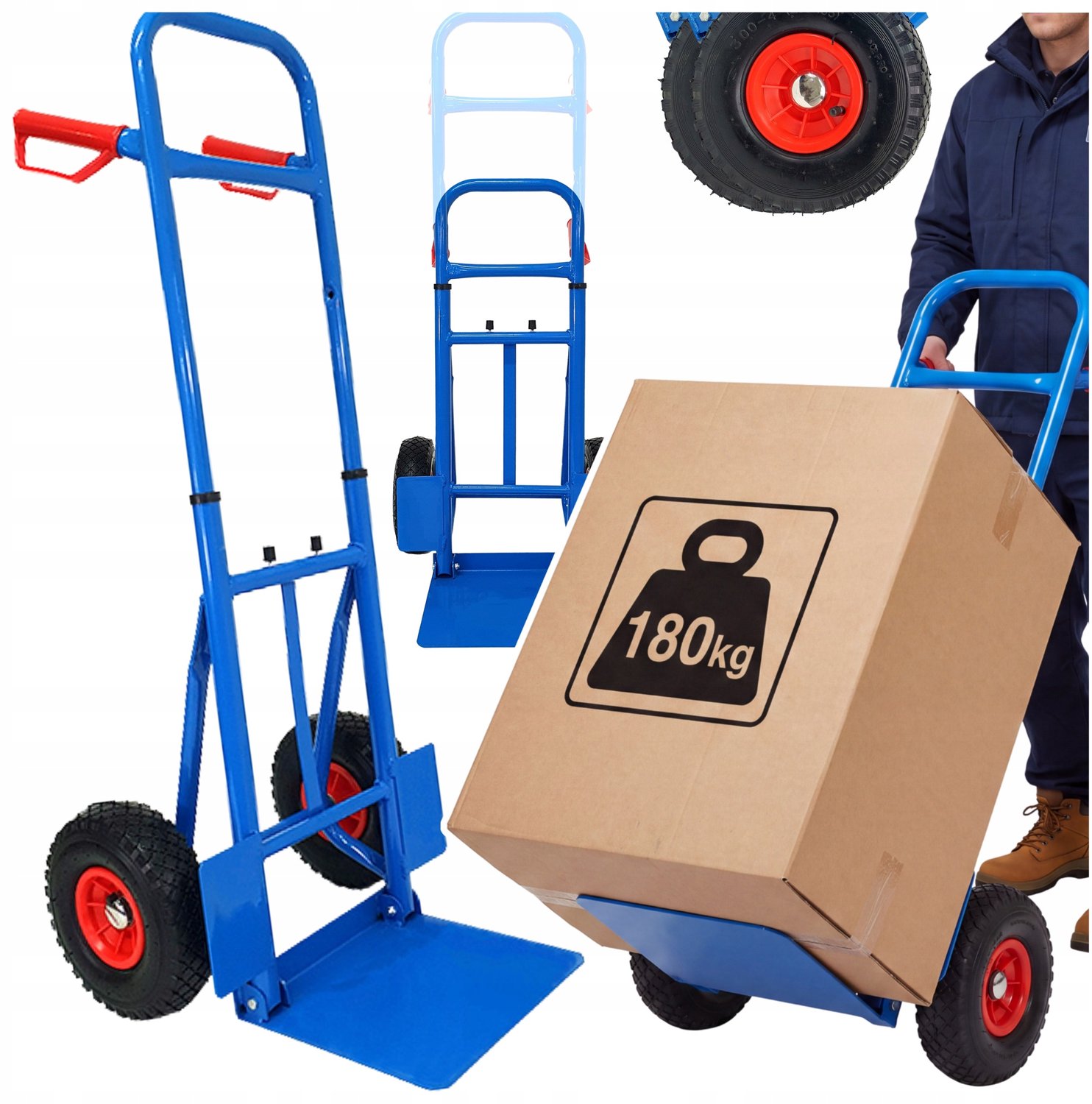 Opvouwbare Transportkar met Platform - 180 kg