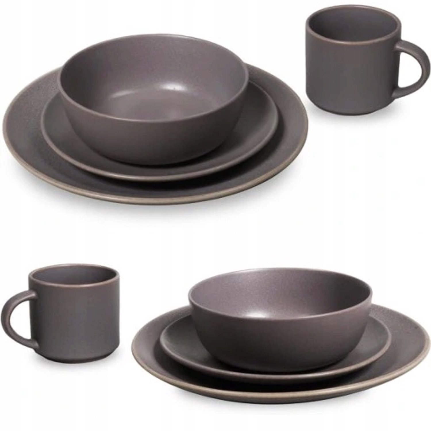 Elegante Grijze Servies Set Goliat - Vaatwasser & Magnetronbestendig