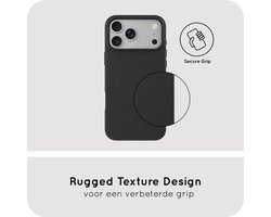 Cazy hoesje geschikt voor iPhone 18 Pro Max / 17 Pro Max Hoesje - Drop Protection - Armor Case - Zwart