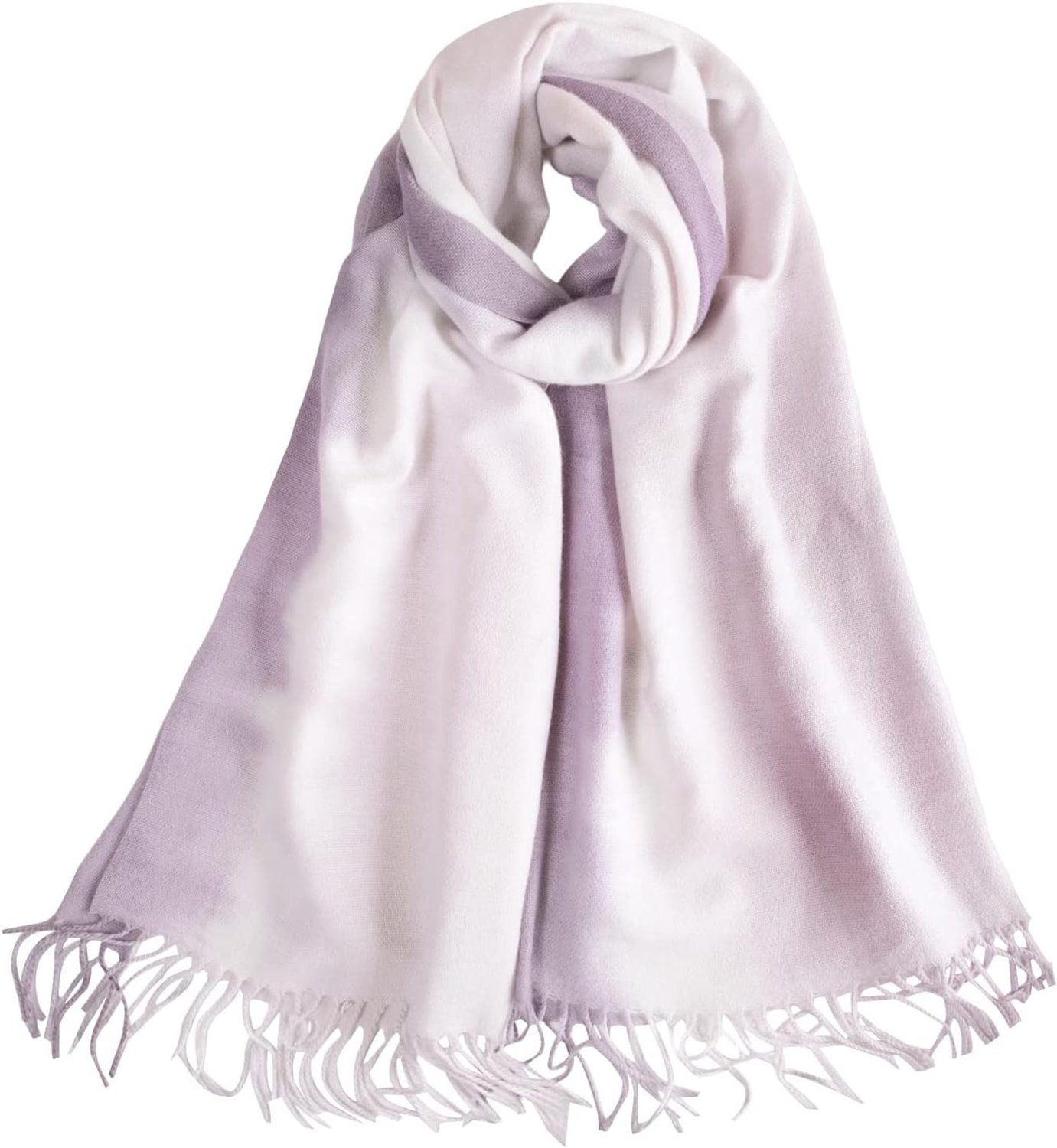 Warme Pashmina Sjaal voor Vrouwen in Gradient Kleur met Franje - Lange Cashmere Sjaal voor de Winter, Perfect voor Styling en Comfort