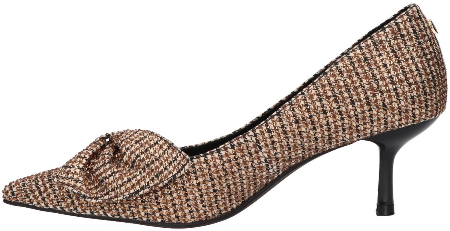 La Strada Pump Met Steentjes Beige Textiel - Damesschoenen - Maat - 40