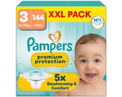 Pampers - Premium Protection Luiers Maat 3 (6-10 kg) - 3 x 48 stuks - Voordeelverpakking