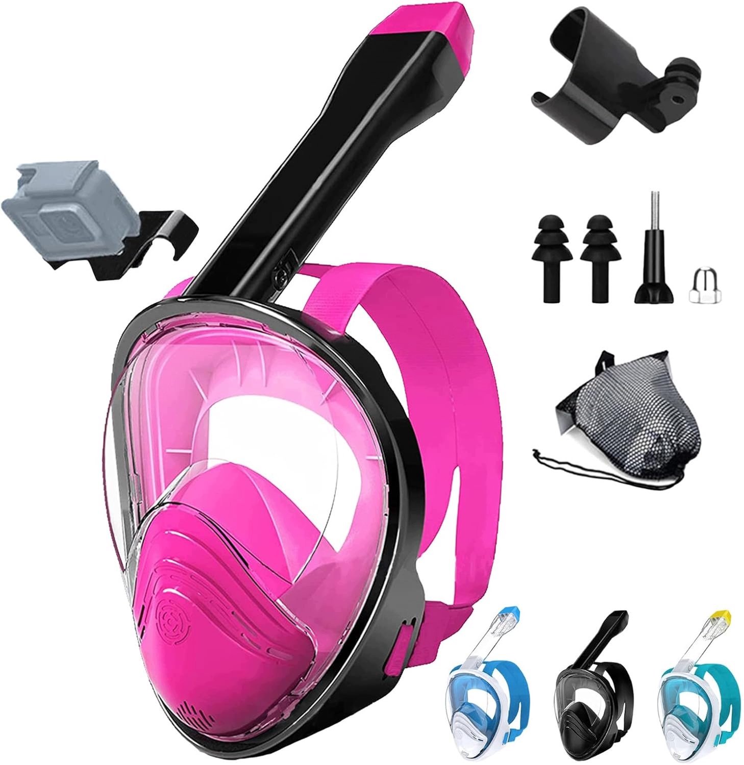 Volledig gezichtsmasker voor snorkelen - Panoramisch zicht, anti-condens