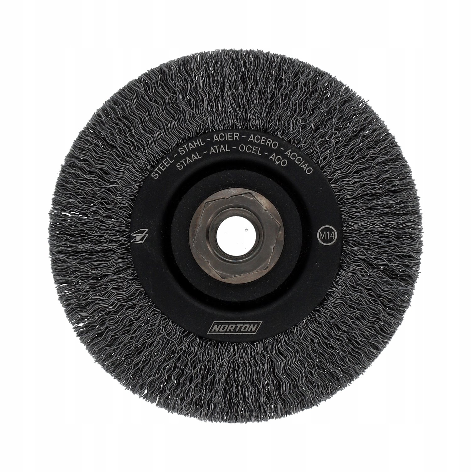 Norton Staalborstel voor Haakse Slijper 115x15mm M14 0.3mm Draad