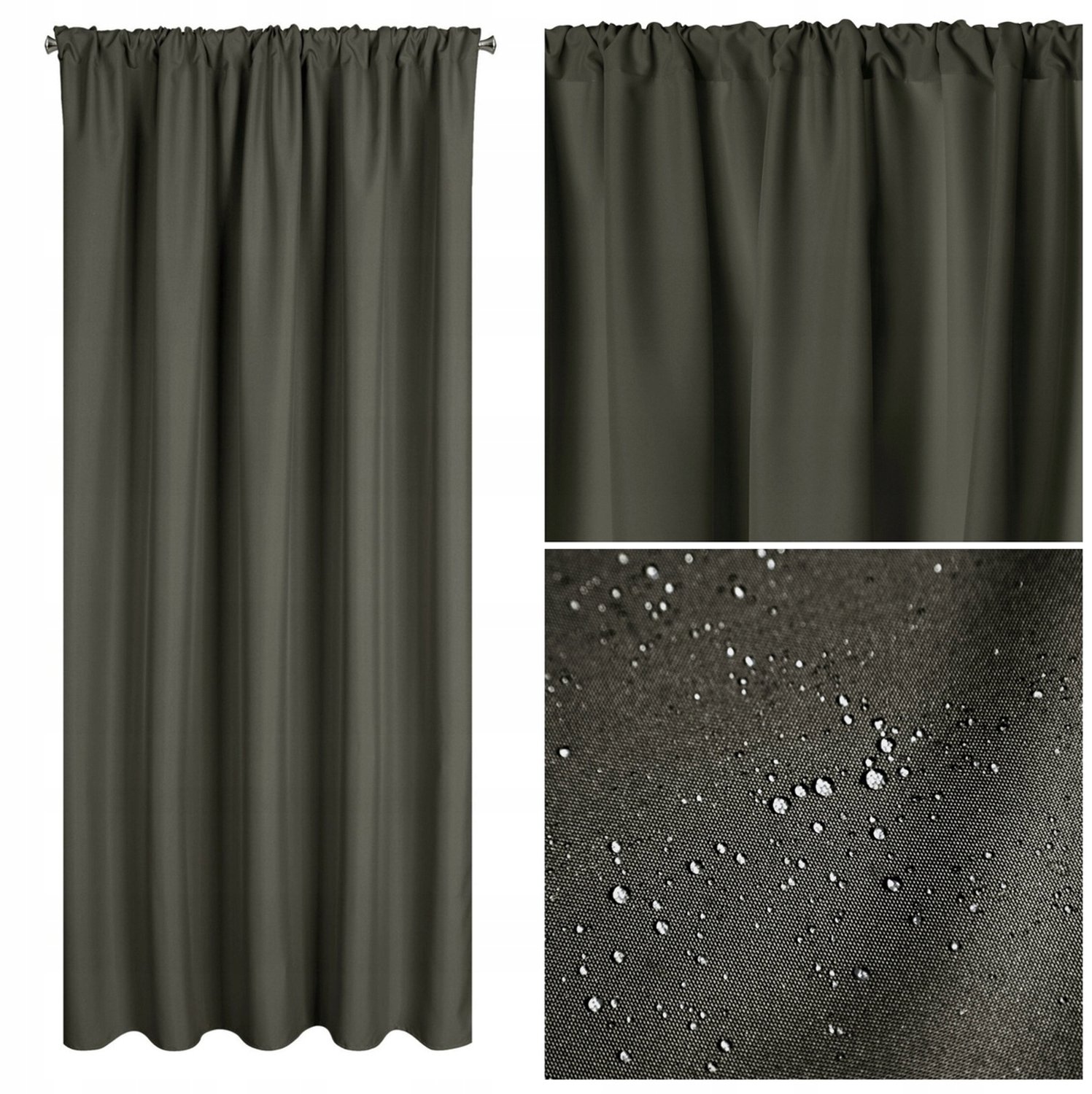 Waterdichte Tuindoek Gordijn voor Pergola 155x200cm - Grijs
