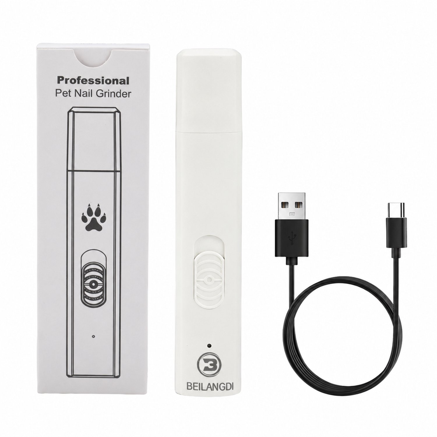 Elektrische nagelknipper - Parelwit - Elektrische nagelverzorging voor honden en katten