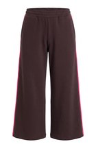Ulla Popken - Dames - Joggingbroek barrel-pasvorm elastische tailleband zakken - Mahonie - Maat 46+