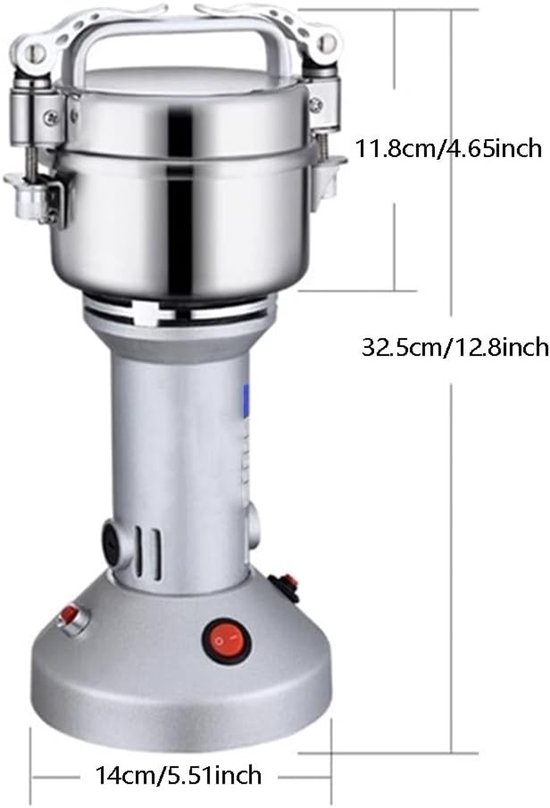 Krachtige elektrische graanmaler voor snel malen van kruiden, noten, koffie en granen, 150 g, 550 W, 27.000 RPM, multifunctionele poederfrees — afbeelding 5