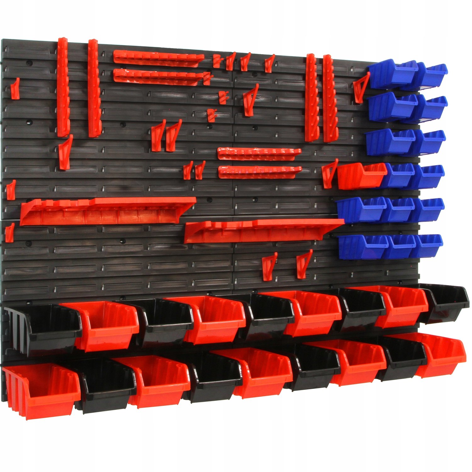 Gereedschapswand 115x78cm met 33 bakjes, haken en houders