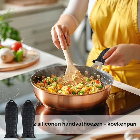 Hete Lucht Grip Houder en Hulp Grip Houder, Antislip Pan Houder voor Gietijzeren Pannen, Oven en Casseroles, Set van 4 Stuks, Warmtebestendig en Duurzaam — afbeelding 3
