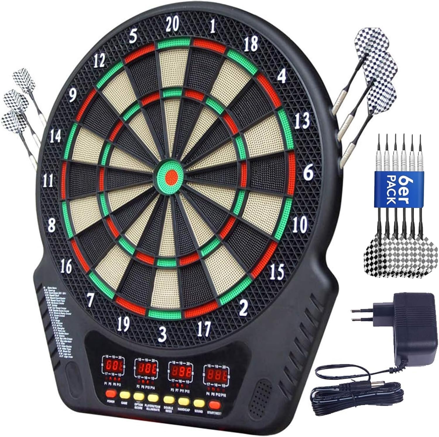 Elektronische Dartbord, Digitaal Dartboard voor tot 16 spelers, 27 spellen met 243 spelopties voor feesten en - ShopVlot