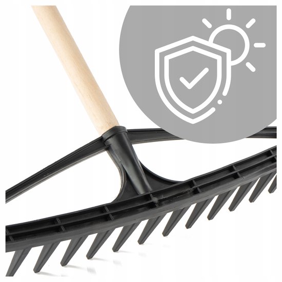 Merkloze Tuingrabber met 18 Tanden en Houten Steel - 61 cm Breed — afbeelding 4