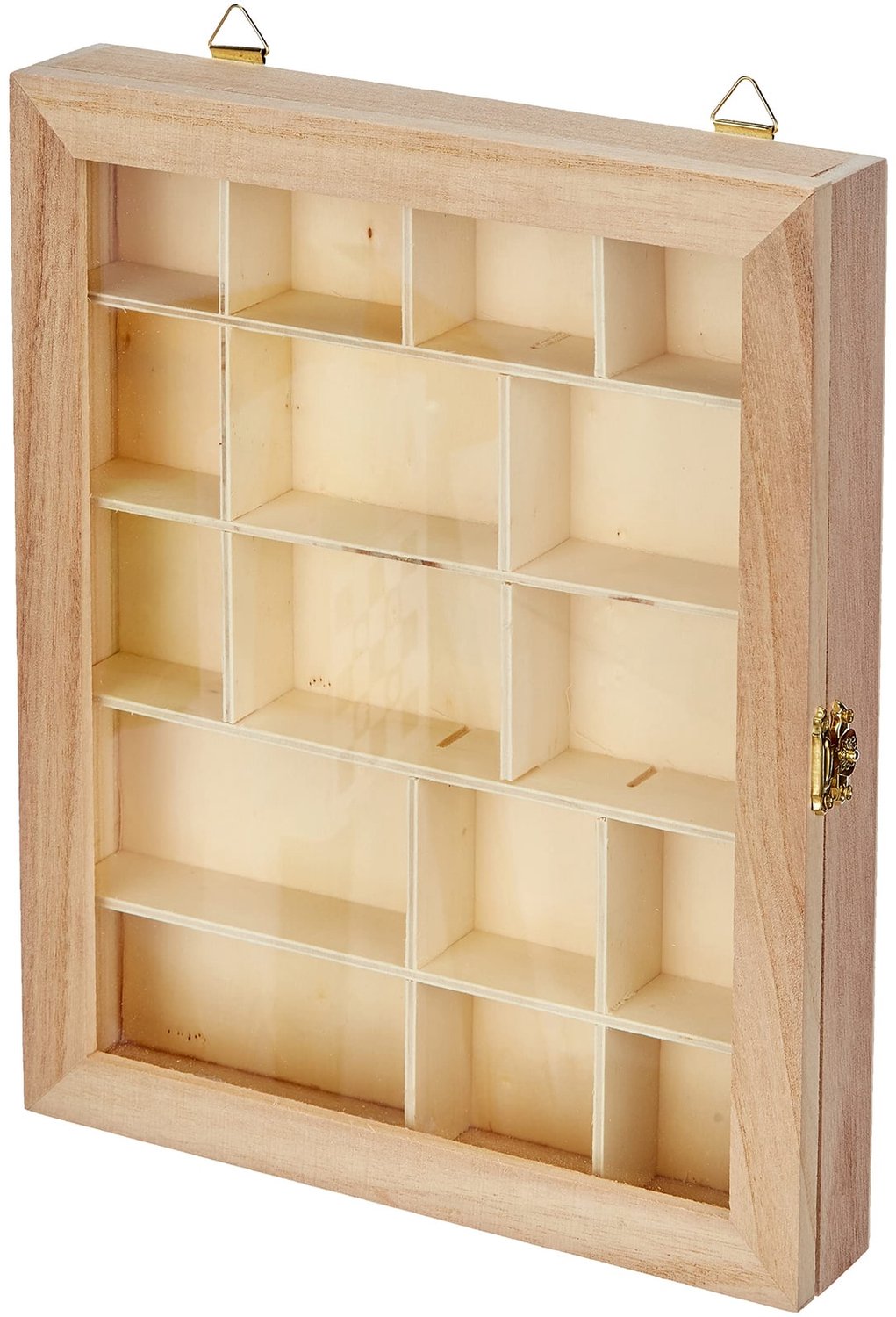 Vitrinekast - Hout - 16 vakken - 23 x 28 x 4 cm