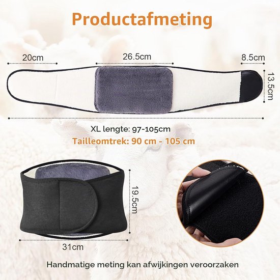 Warmteband voor de Rug van Cashmere voor Vrouwen - Winterse Ondersteuning en Bescherming van de Taille met Wol en Comfortabele Pasvorm — afbeelding 5