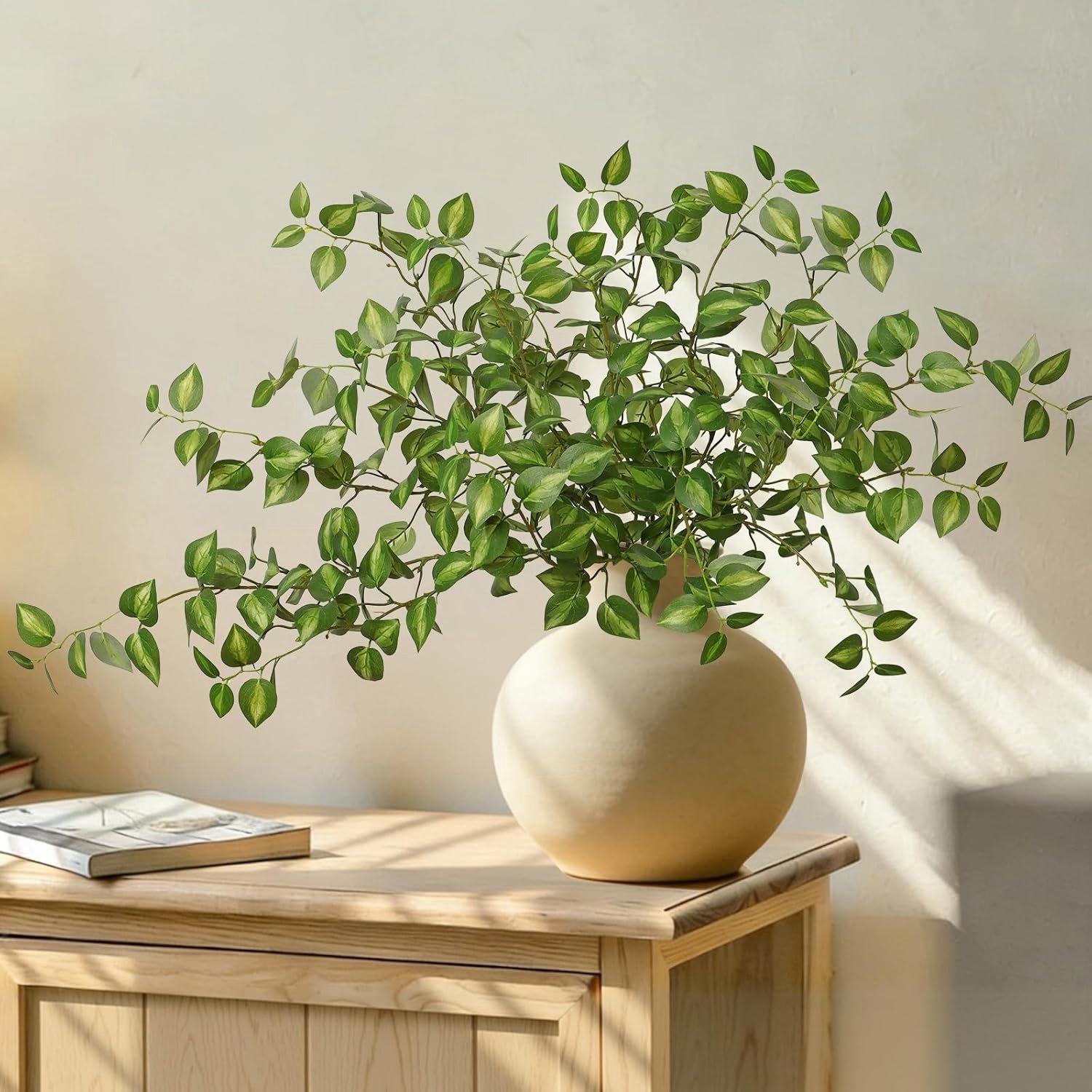 SnelShoppen - 4x Kunstplanten Philodendron Bladeren Decoratie - Realistische Plastic Takken voor Tafel, Bruiloft, Feest & Bloemarrangementen - Groen