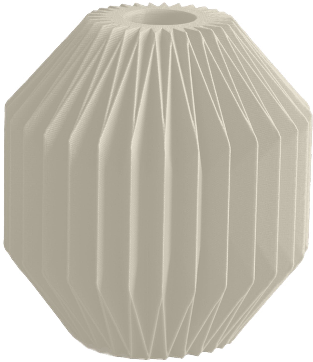 Layvo CALEN Vaas - Crème - D24 x H25 cm - droogbloemen vaas - moderne vaas - gerecycled plastic