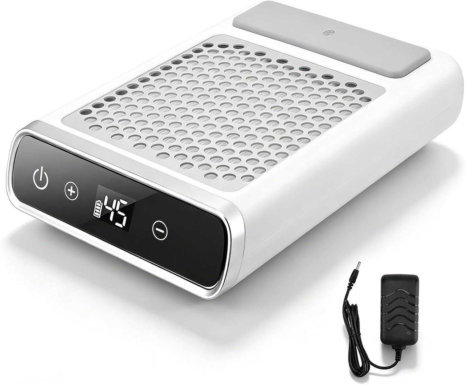 SnelShoppen - Professionele Draadloze Nagelstofzuiger 80W met Instelbare Snelheid en LED-Display - Krachtige Manicure Stofzuiger 4500 omw/min voor Thu
