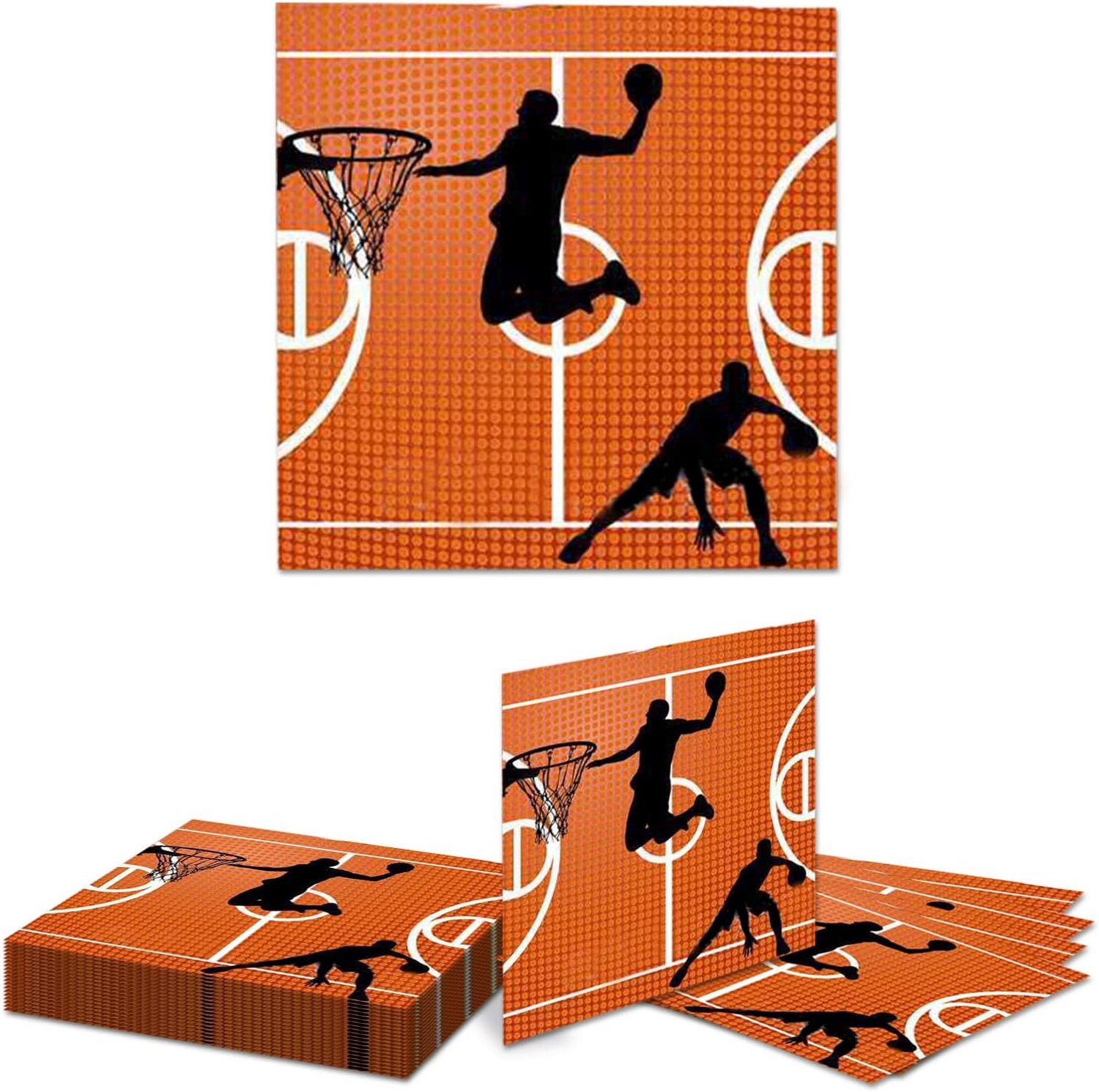 Papieren servetten basketball - 20 stuks - dubbelzijdig bedrukt - perfect voor verjaardagsfeest - ShopVlot