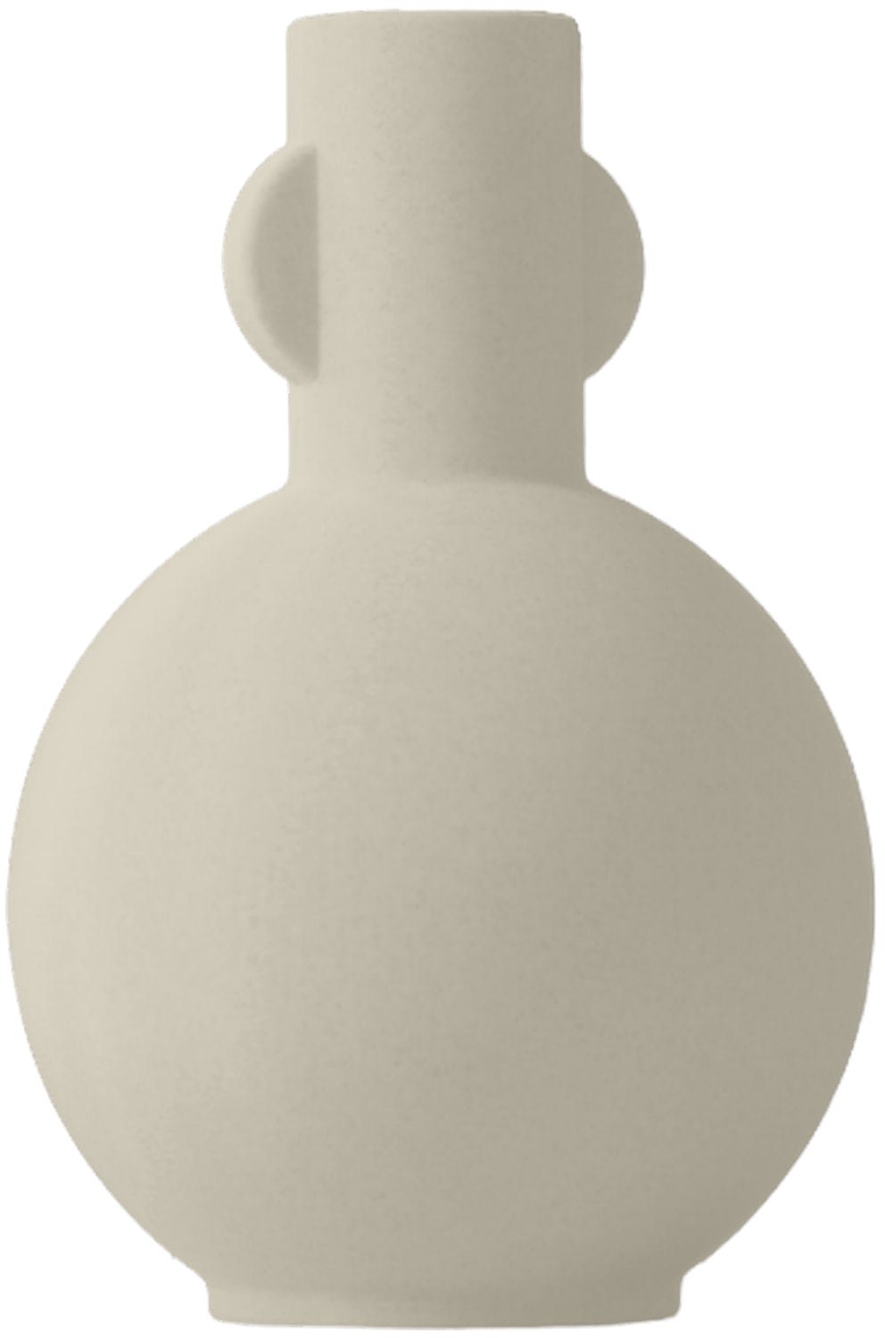 Layvo NESSA Vaas - Crème - D17 x H25 cm - droogbloemen vaas - gerecycled plastic