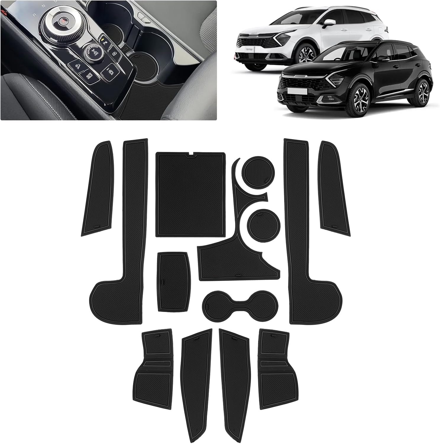 Compatible with Kia Sportage NQ5 2022 2023 2024 2025 (Automatic) Non-Slip Mats for Kia Sportage Rubber Mats for Center - ShopVlot