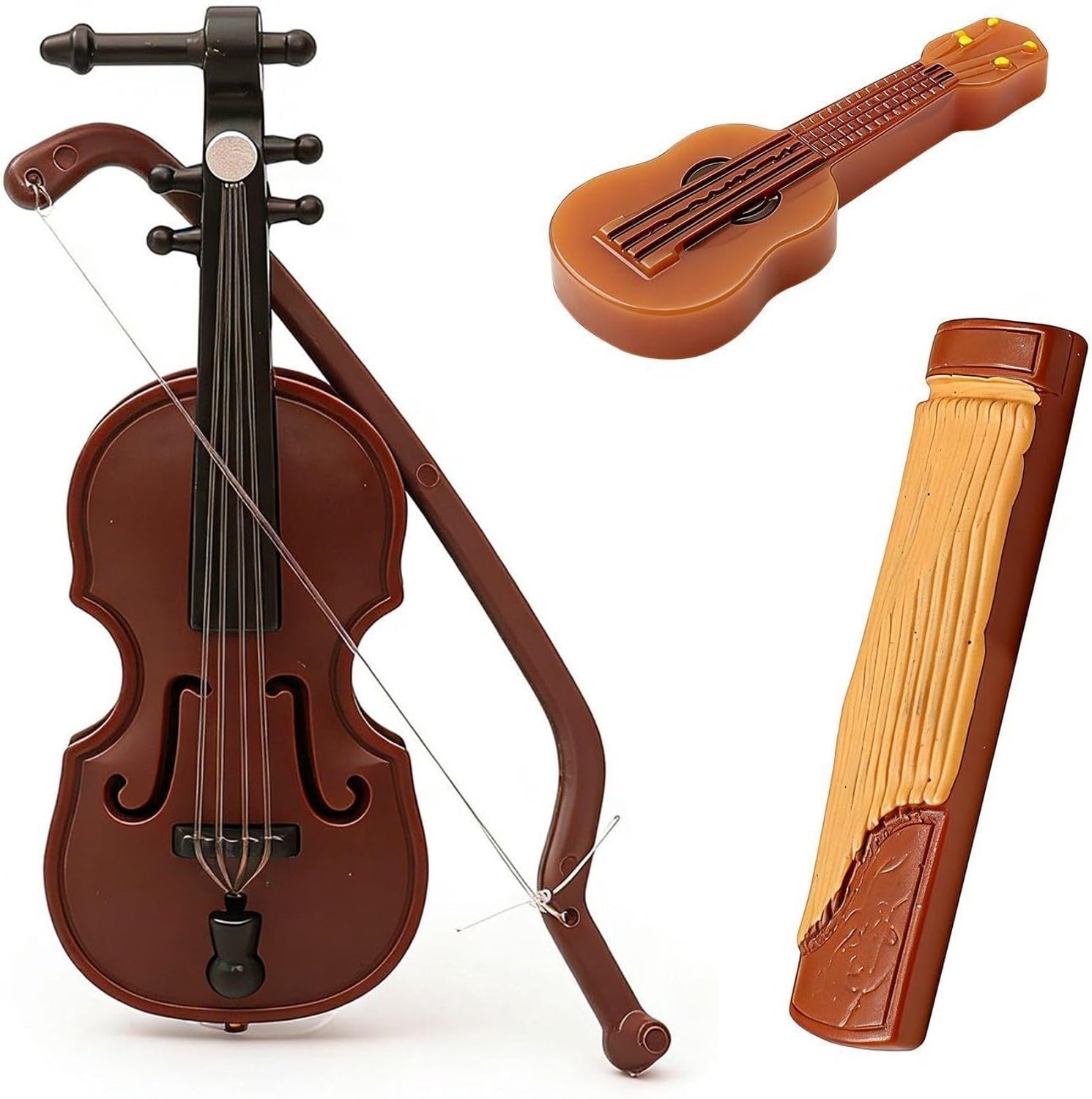 3 Mini Muziekinstrument Ornamenten, Desktop Decoratie Modellen, Kantoor Geschenken, Geschikt Voor Huisdecoratie. - ShopVlot