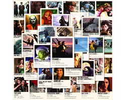 SnelShoppen - Tacomexi Classic Film Aesthetic Sticker Wall Collage Set - 50 Stuks Anime Decoratie Stickers - 4.5 x 6 cm Kleine Posters - Manga Wanddec