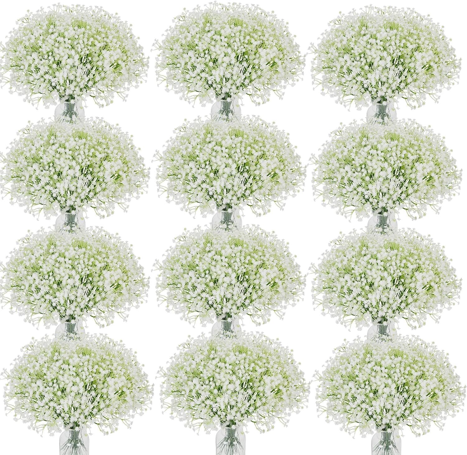 160 Pieces Babies Breath Artificial White Artificial Flowers Like Real Artificial Flowers Spring Flowers Artificial - ShopVlot