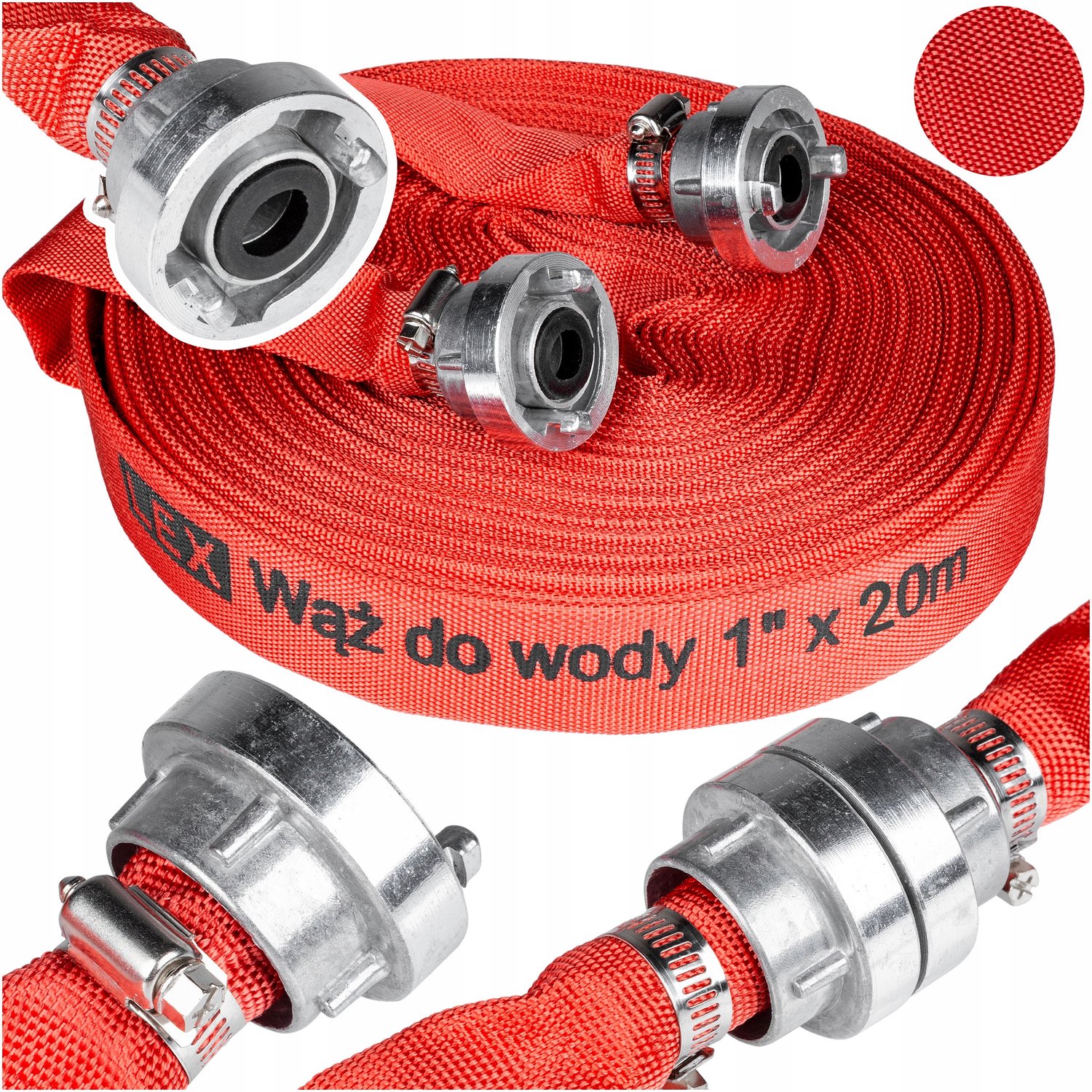 Brandweerslang 1" 20m voor waterpomp, riool - Sterk & Duurzaam
