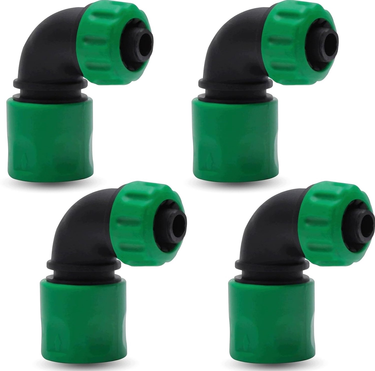 4x Hoek Tuinslang Koppeling 1/2 Inch Snelkoppeling ABS