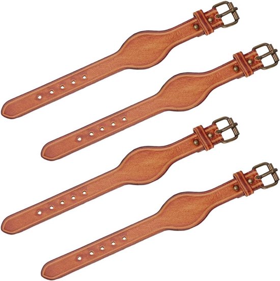 Preformed Leren Bump Strap voor Western Zadel met Gespen - 2 Stuks - Bruin Koehide - Paardensport Accessoires, Vervangende Onderdelen voor Zadel en Beugels Preformed Leren Bump Strap voor Western Zadel met Gespen - 2 Stuks - Bruin Koehide - Paardensport Accessoires, Vervangende Onderdelen voor Zadel en Beugels