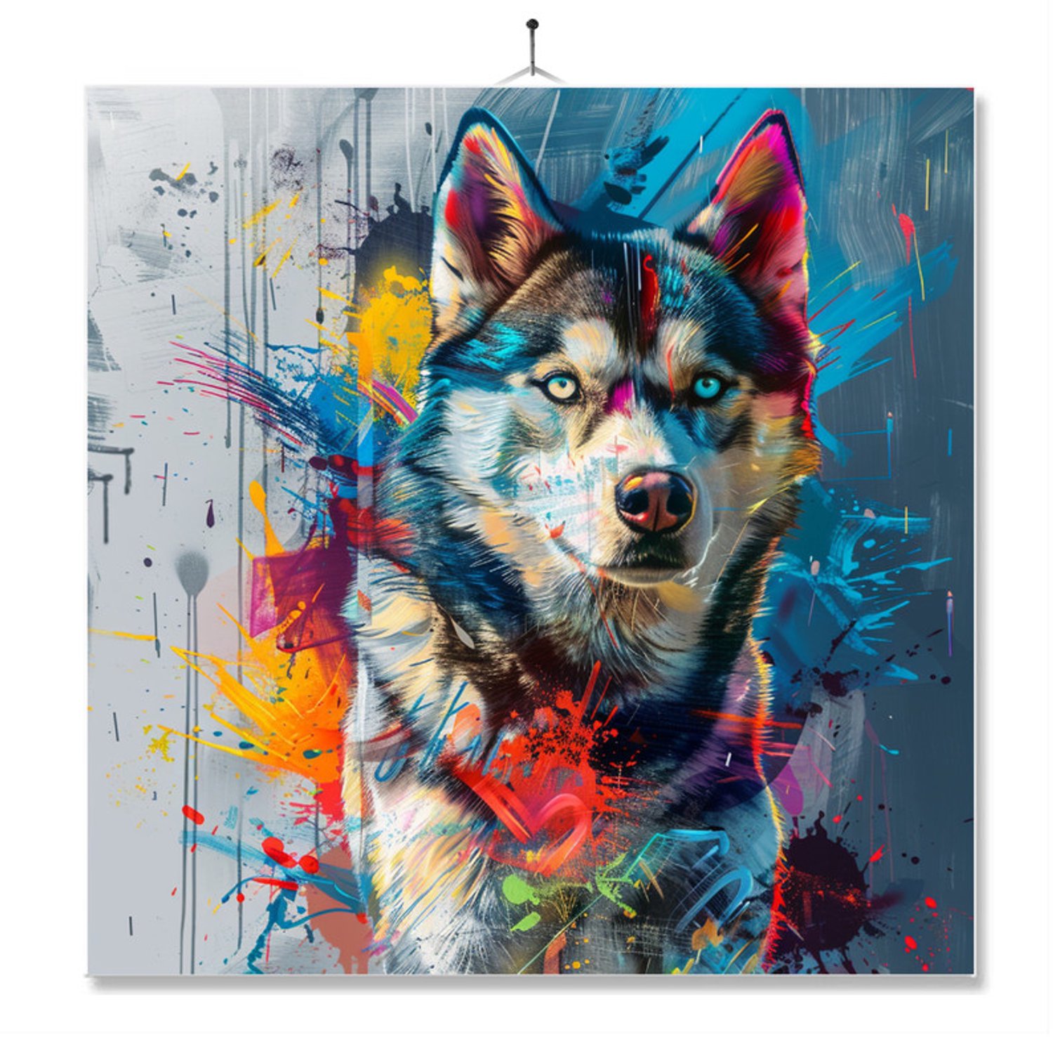 MC Living Tegel Met Opdruk | Geschenk | Dier | Graffiti | Husky Ontwerp 1