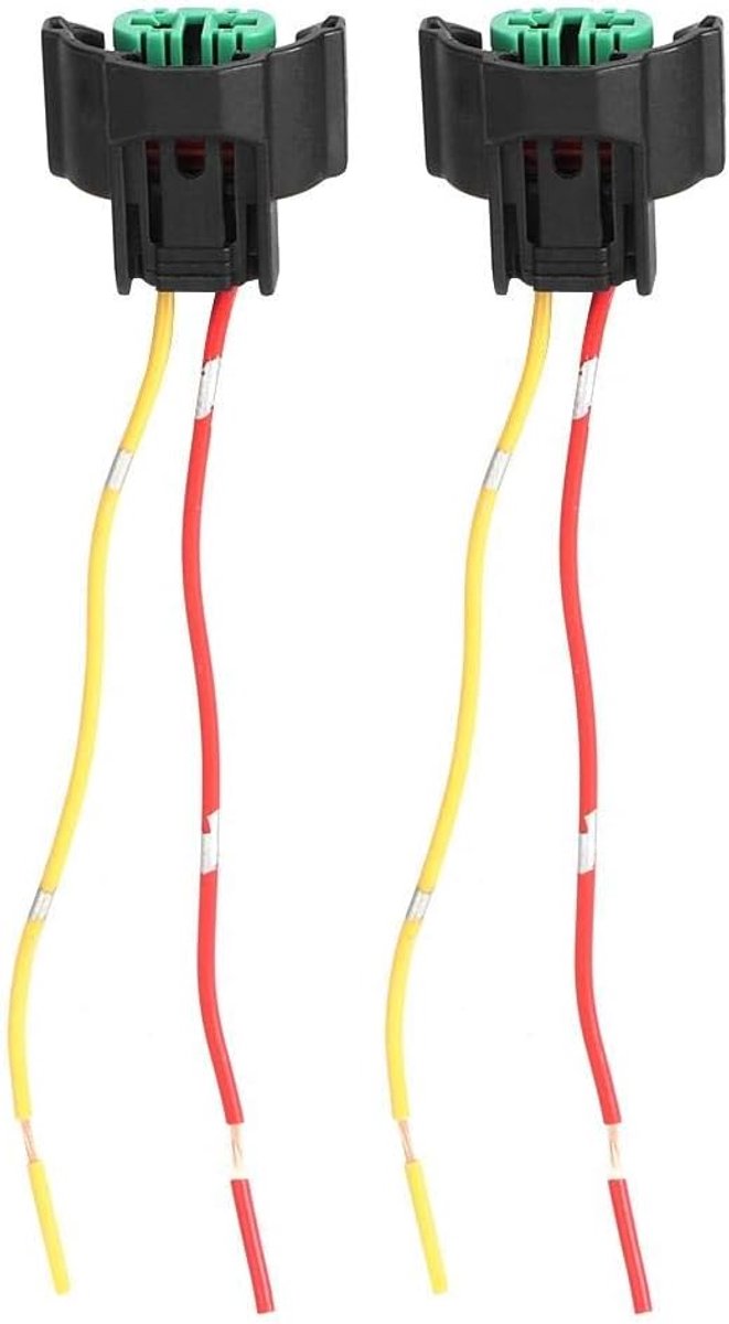 SnelShoppen - 2pcs H8 H9 H11 Auto Motorfiets Adapter Kabel met Waterdichte Lamp Houder en Plug - Hoogwaardige, Duurzame en Hittebestendige Stekker voo