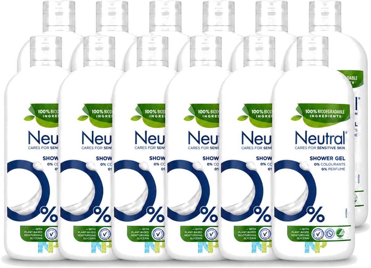 12 x Neutral – Douchegel – Sensitive Skin – 900 ml - Voordeelverpakking - 12 stuks