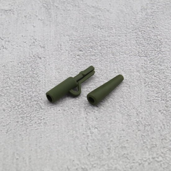 Dailygoods- Karpervisset 100-delig - Veiligheidsclips 50x - Karperafdekkingen 50x - Anti-klitmouwen - Snelwisselwervel - Rubber/kunststof - Hengelaccessoires van Dailygoods — afbeelding 2