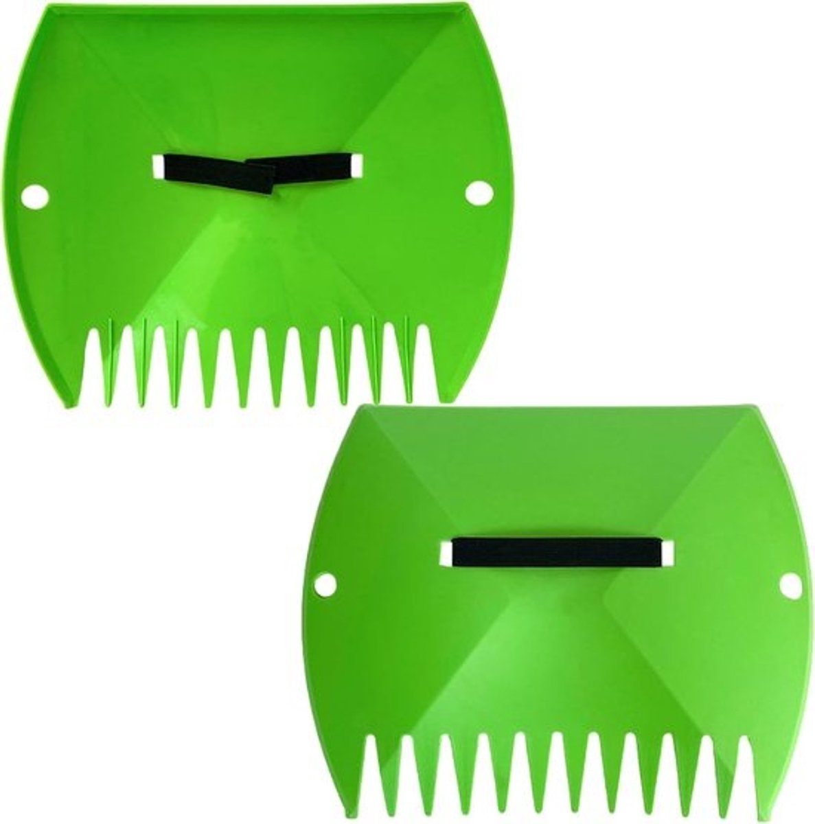 Bladgrijperklauwen - Handschep - Gazon reinigen - Verstelbare handgreep - 36 x 29 cm - Groen