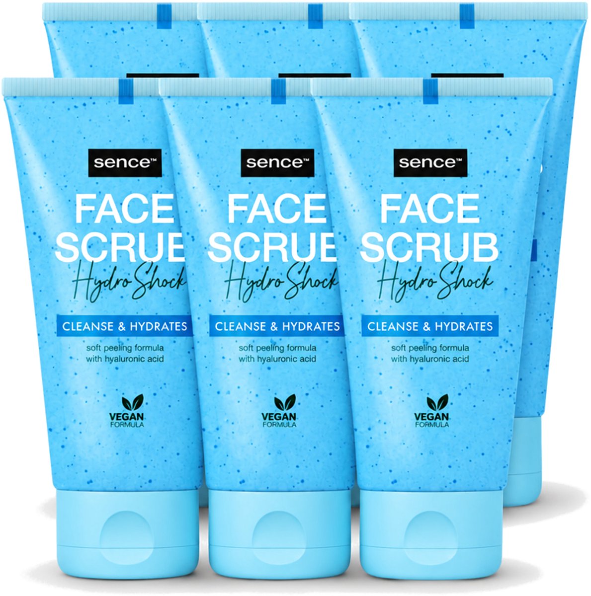 6 x Sence - Alle Huidtypes - Gezichtsscrub - Exfoliërend - 150 ml - Voordeelverpakking - 6 stuks