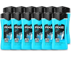 12 x Axe - 3-in-1 Douchegel - Ice Chill - Icy Menthol - Insta Cool - 100% Plantaardig - 150 ml - Voordeelverpakking - 12 stuks