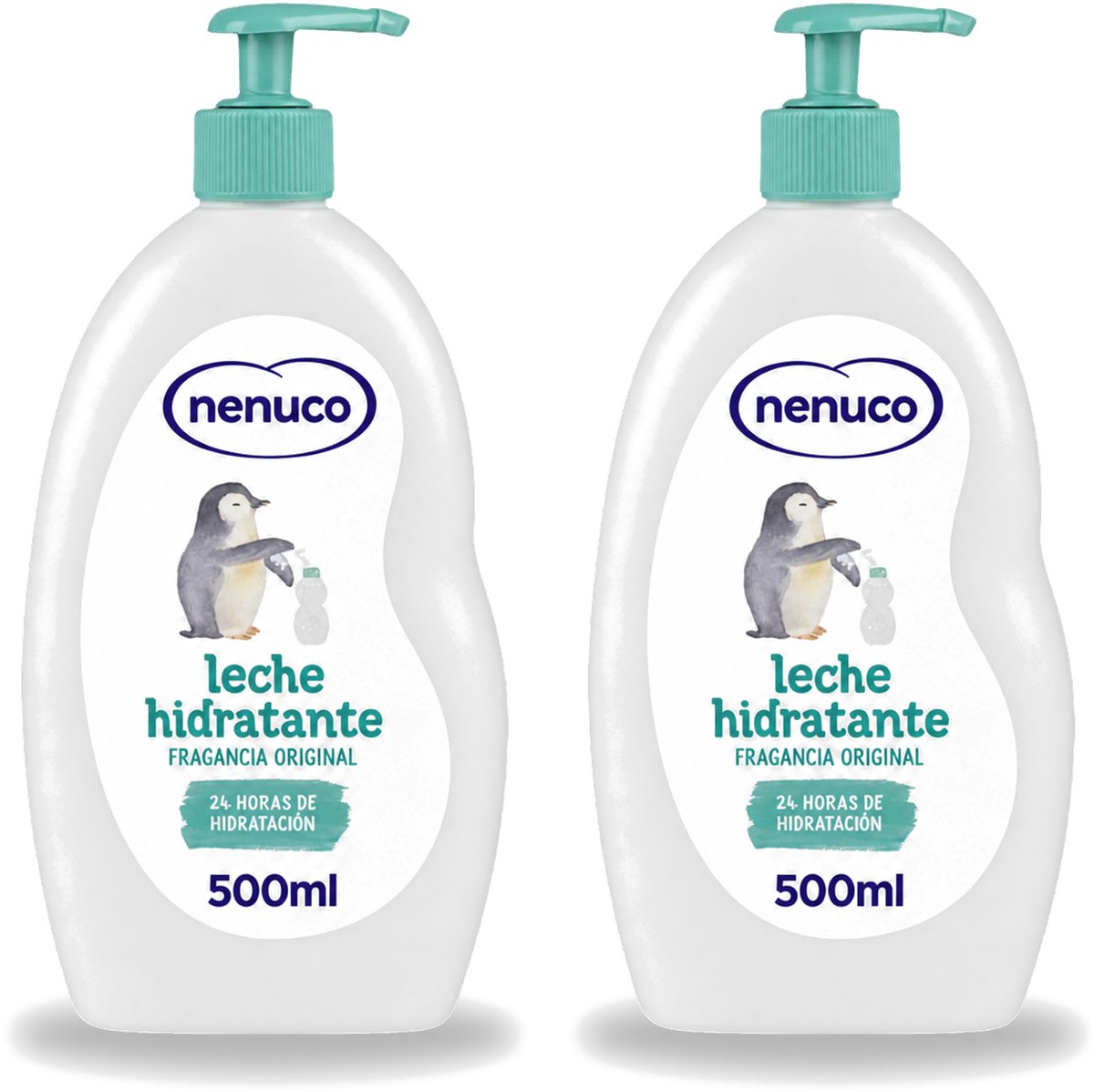 2 x Nenuco - Bodymilk - Verzorgende Bodylotion - Hydraterend - Met Pomp - 500 ml - Voordeelverpakking - 2 stuks