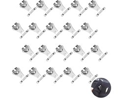 DALAETUS 20 sets trouser fasteners hook and rod, silver hook and eye closures, sewable eye closures, for repairing - ShopVlot