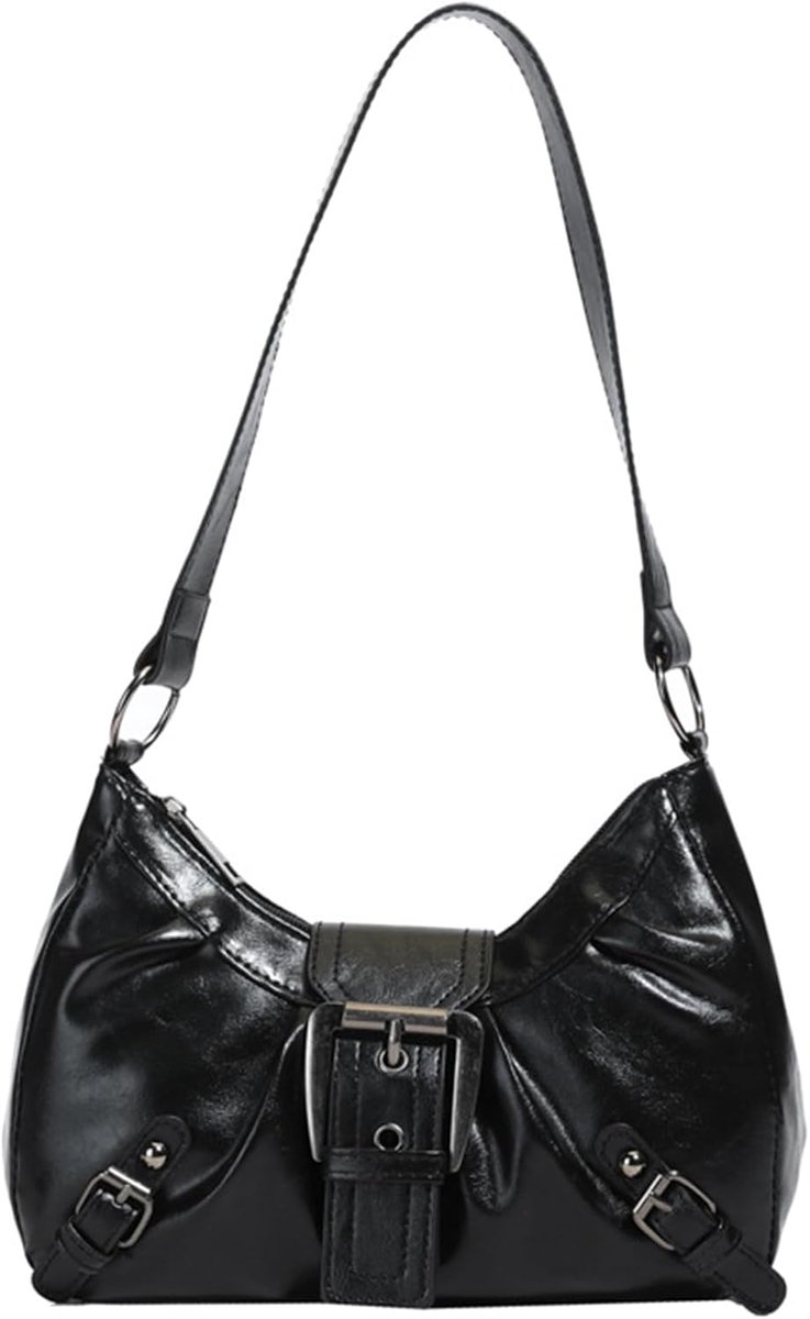 Schoudertas dames 27x16x7 cm - zwart - vintage punk stijl - perfect voor feestjes - ShopVlot